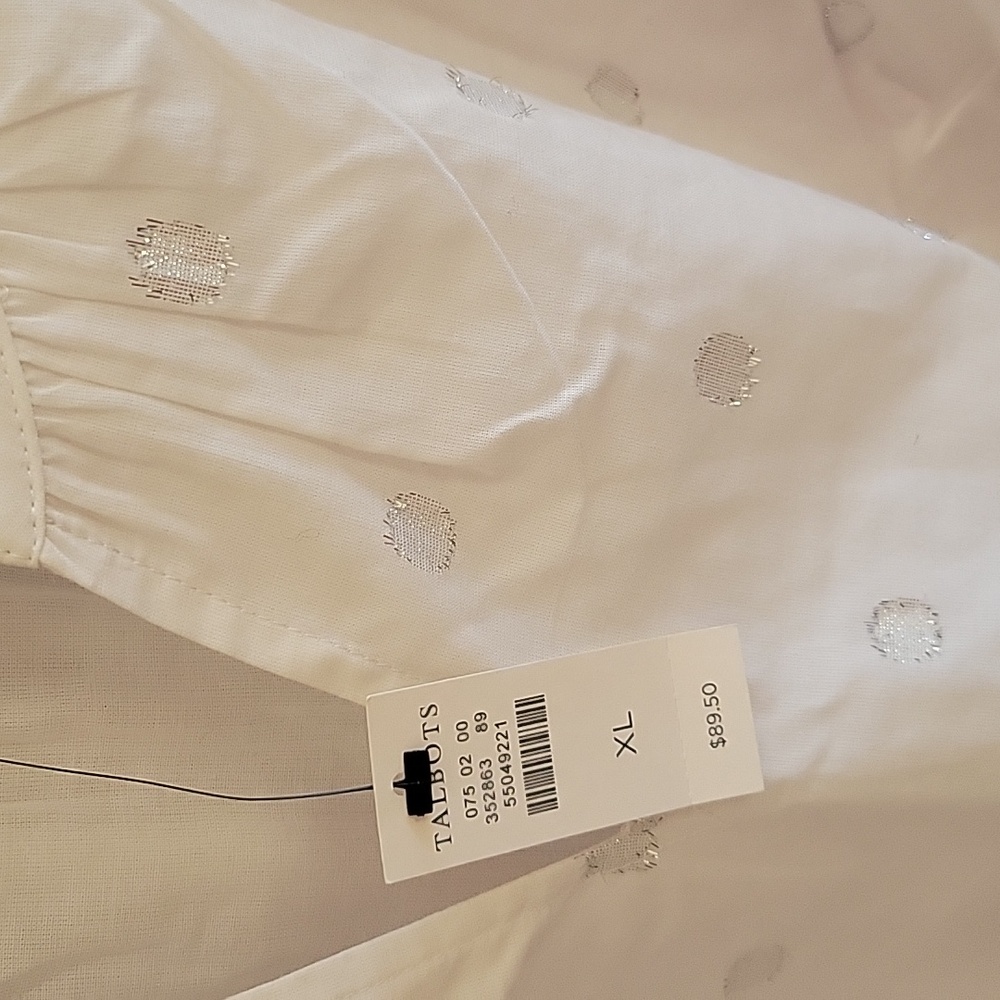 Talbots Split Neck Top - Picture 3 of 4